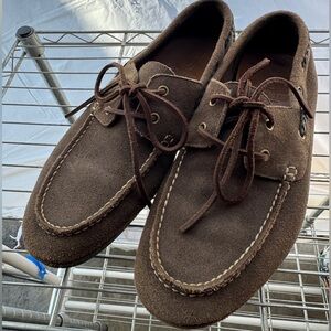 Paul Smith Jeans Men’s Suede Moccasin Shoes Brown Size 8/9 leather boat slip on